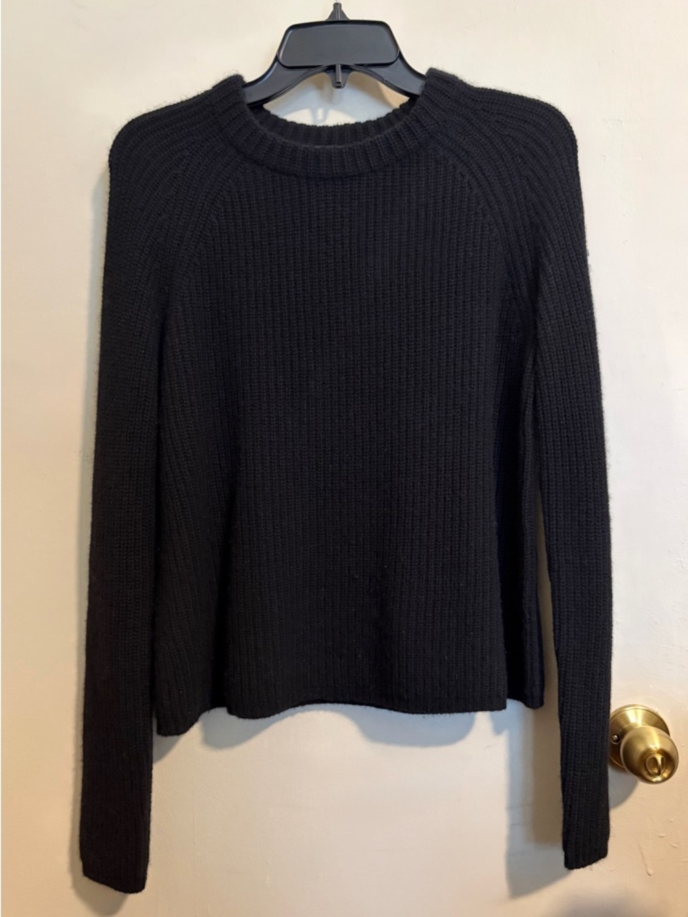 JENNI KAYNE Cashmere Fisherman Sweater - BLACK